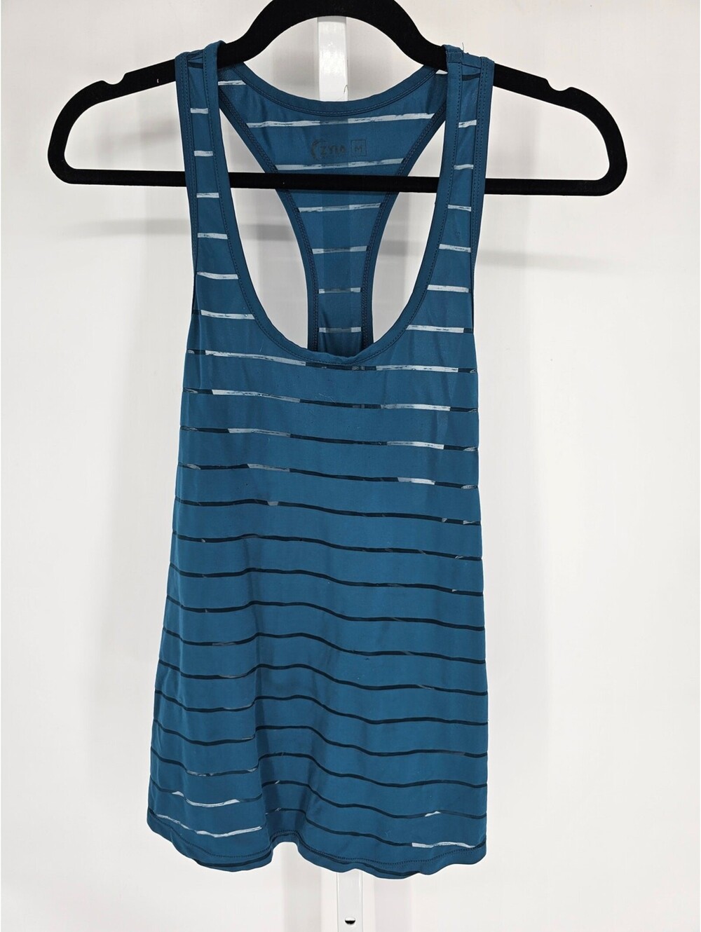 Zyia Active womens Sz M Loose Fit running Athletic Tank Top Dark Teal